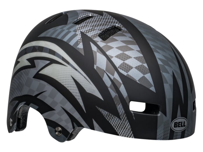 Bell "Local" BMX Helmet - Matte Black/Gray Psycho