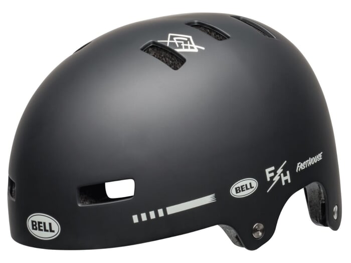 Bell "Span" BMX Helm - Matte Black/White Fasthouse