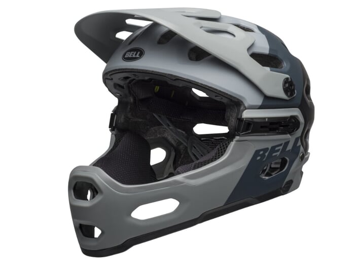 Bell "Super 3R MIPS" Fullface Helm - Downdraft Matte Gray/Gunmetal