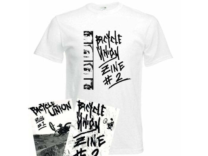 Bicycle Union "Zine" T-Shirt - White + Zine 1 & Zine 2