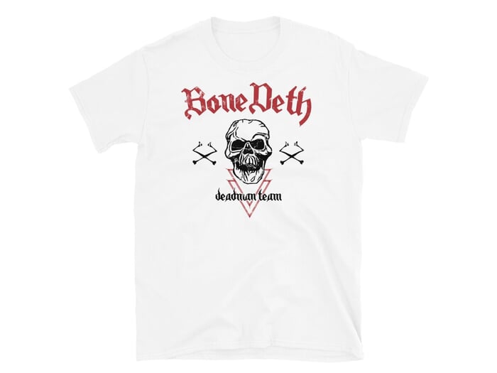 Bone Deth "Team Vintage" T-Shirt - White/Red