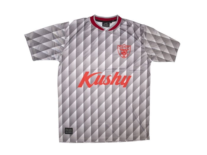 DUB BMX "Kushy" Jersey T-Shirt - Grey/Red