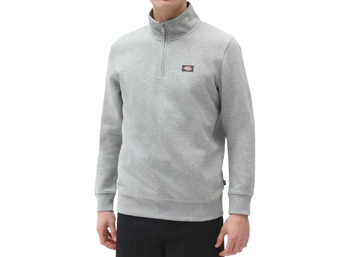 Dickies "Oakport Quarter Zip" Pullover - Heather Grey