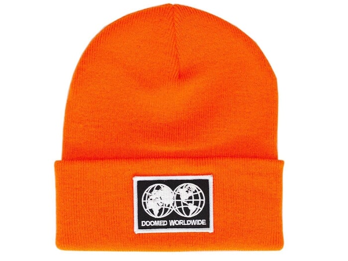 Doomed Brand "Globe Patch" Beanie Mütze - Orange