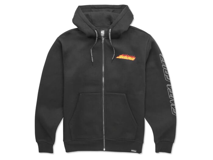 Etnies X Santa Cruz "Flame Tech" Hooded Zipper - Black