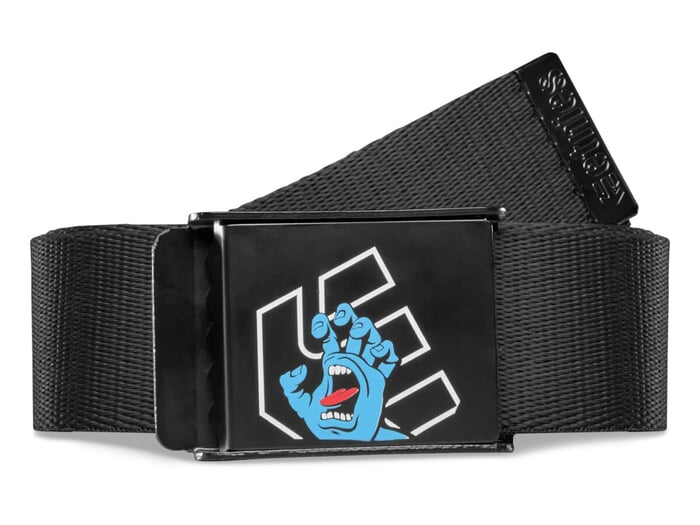 Etnies X Santa Cruz "Screaming Hand" Belt - Black/Blue