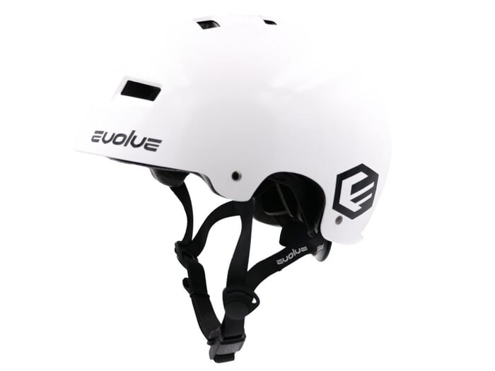 Evolve "Curb Fidlock" BMX Helmet - Glossy White