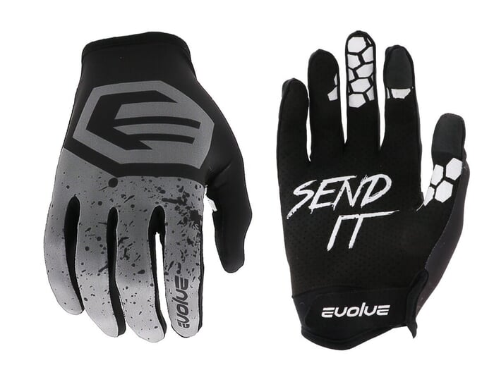 Evolve "Splatter" Gloves - Gray/Black