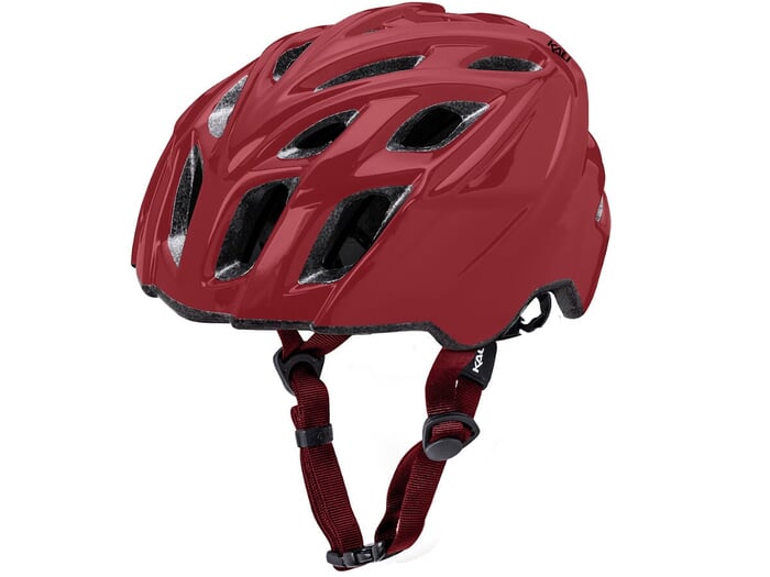 Kali Protectives "Chakra Mono" MTB Helmet - Solid Glossy Brick Red