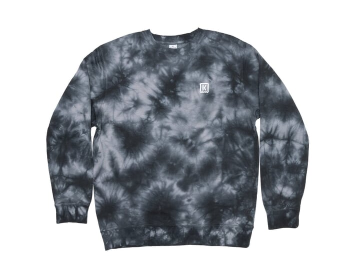 Kink Bikes "Clean Crewneck" Pullover - Black Tie Dye