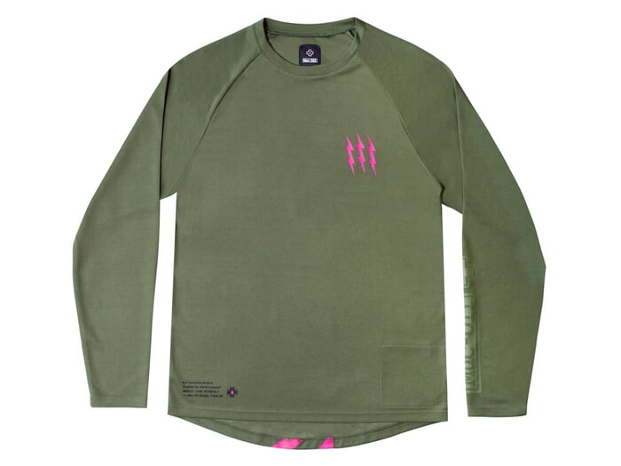 Muc-Off "Long Sleeve Riders" Trikot - Grün/Pink