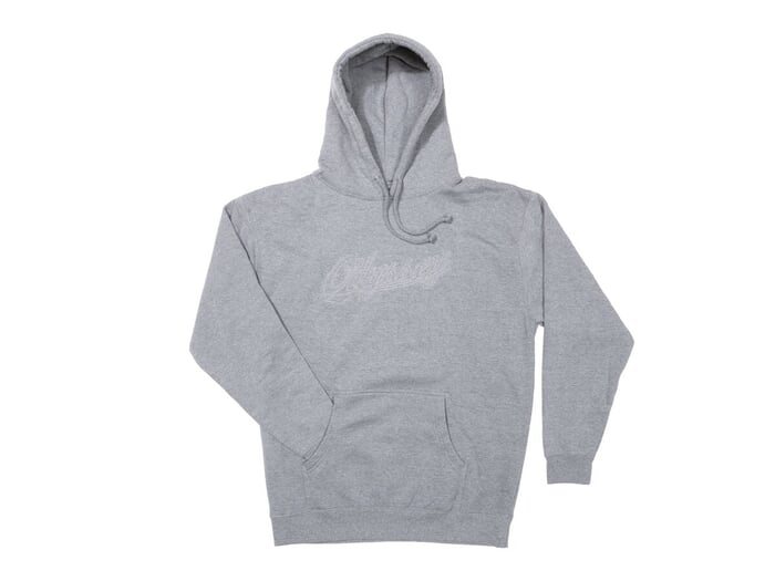 Odyssey BMX "Big Stitch" Hooded Pullover - Gunmetal Heather with Gray Stitch