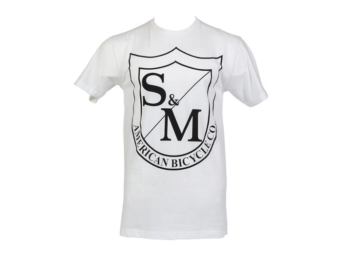 S&M Bikes "Big Shield" T-Shirt - White/Black