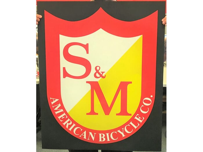 S M Bikes Shield Poster Kunstform Bmx Shop Mailorder Worldwide Shipping