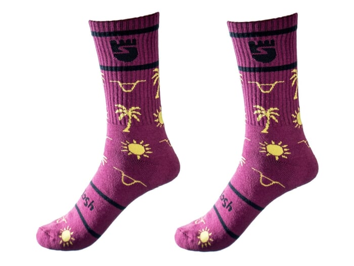 Skilldash "BMX Life" Socks - Beetroot Red