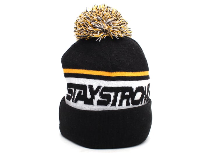 Stay Strong "Faster Bobble" Beanie Mütze - Black/Yellow