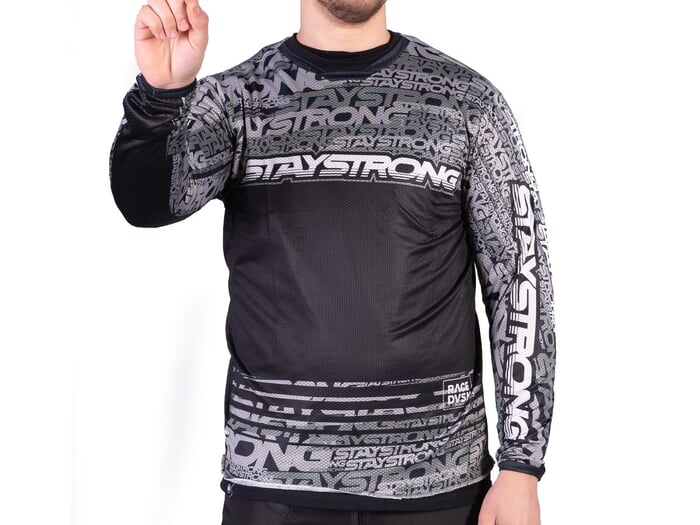 Stay Strong "Mash Up Jersey" Longsleeve - Grey