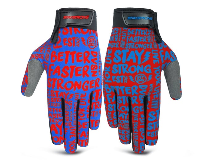 Stay Strong "Sketch" Handschuhe - Red/Blue