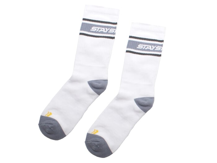 Stay Strong "Stripe" Socks - White