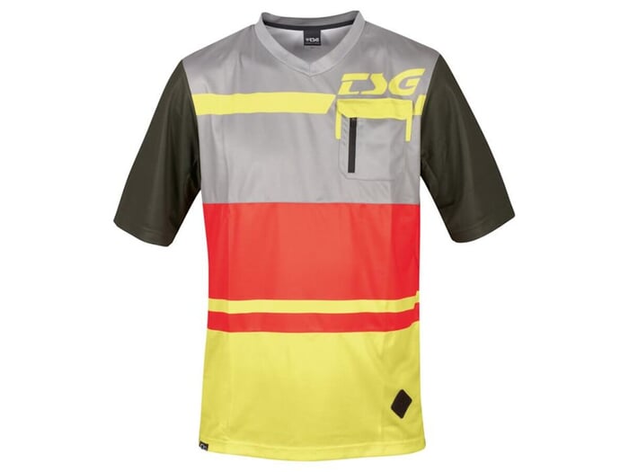 TSG "SP5 Jersey" T-Shirt - Red/Limeyellow