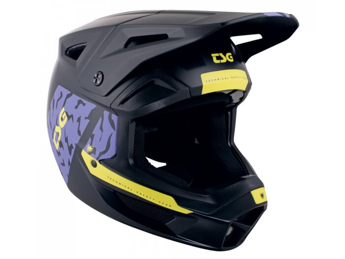 TSG "Sentinel Graphic Design" Fullface Helmet - Violet Yellow Flakes