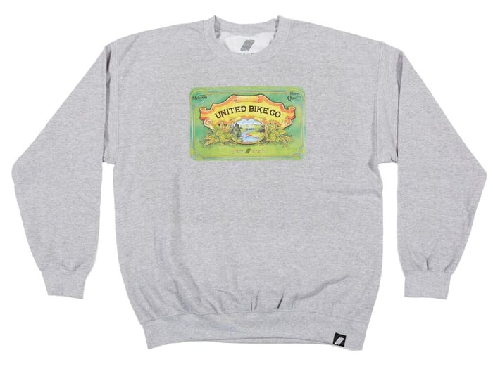 United Bikes "Seamus IPA Crew Neck" Pullover - Heather Grey