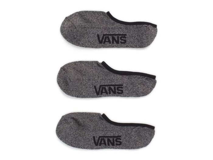 Vans "Classic Super No Show" Socks (3 Pair) - Black Heather