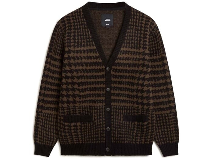 Vans "Houndstooth Cardigan" Pullover - Black/Turkish Coffee